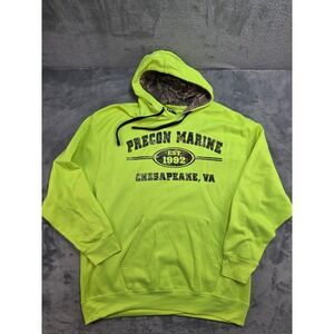 Sweet Bay Precon Marine Chesapeake VA Neon Yellow Camo Graphic Hoodie 3XL